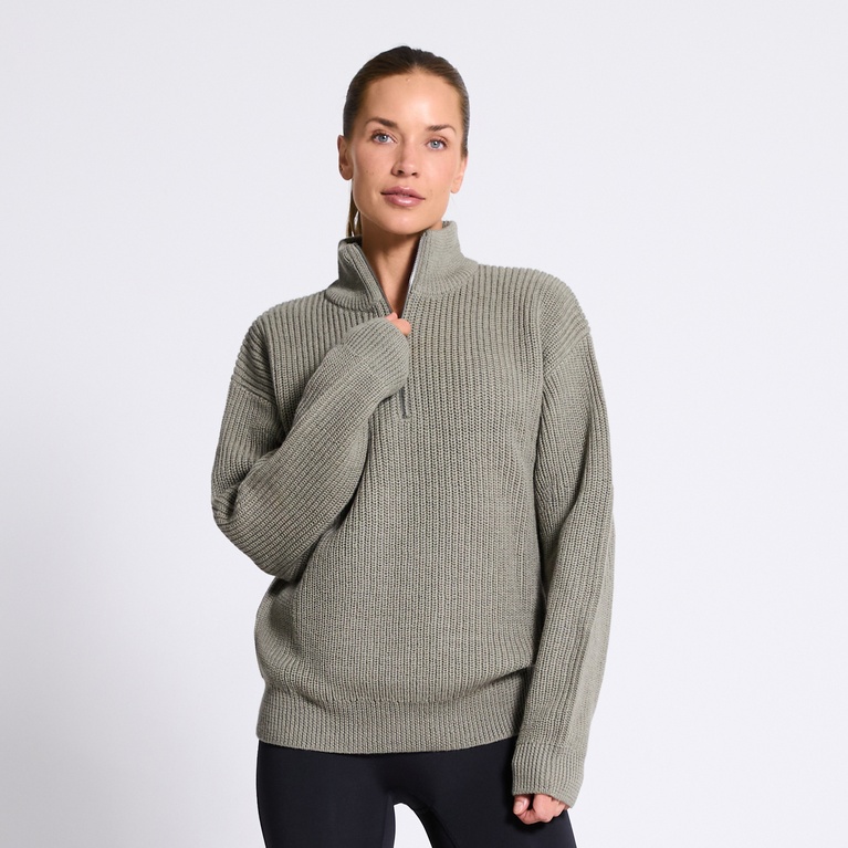 Wool sweater "Piteå Collar" Calm Army